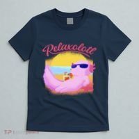 Relaxolotl Axolotl On Vacation Summer Beach Fun In The Sun T-Shirt thumb 5