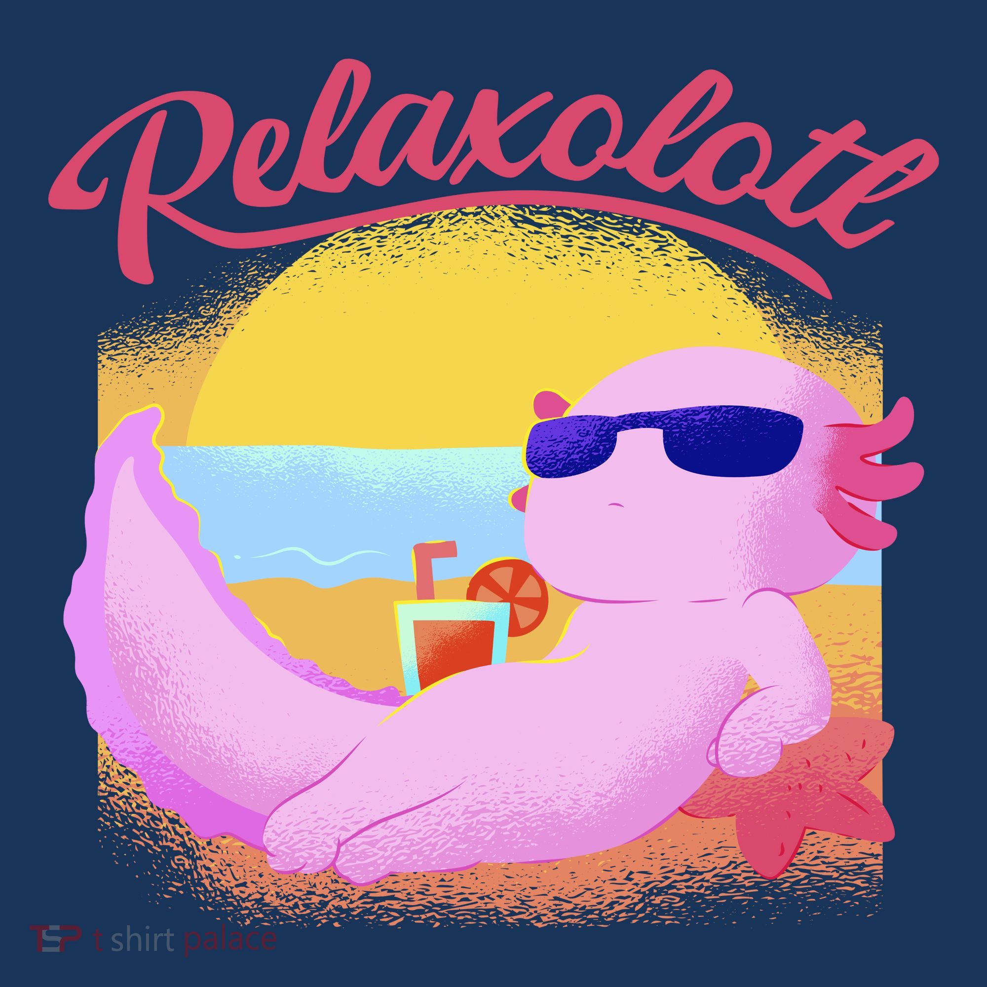 Relaxolotl Axolotl On Vacation Summer Beach Fun In The Sun Women's Tank Top