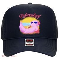 Relaxolotl Axolotl On Vacation Summer Beach Fun In The Sun Hat thumb 0
