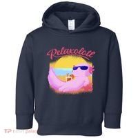 Relaxolotl Axolotl On Vacation Summer Beach Fun In The Sun Toddler Hoodie thumb 0