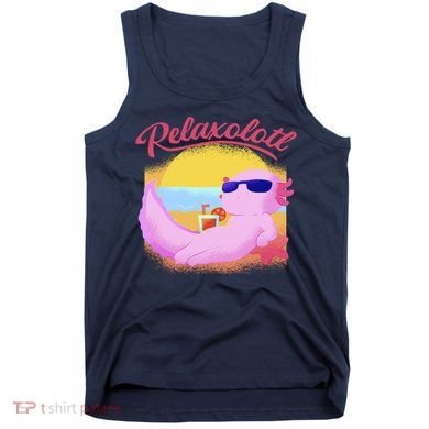 Relaxolotl Axolotl On Vacation Summer Beach Fun In The Sun Tank Top