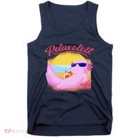 Relaxolotl Axolotl On Vacation Summer Beach Fun In The Sun Tank Top thumb 0