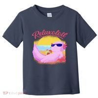 Relaxolotl Axolotl On Vacation Summer Beach Fun In The Sun Toddler T-Shirt thumb 0