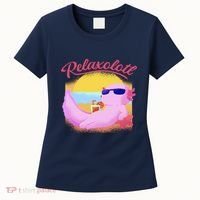 Relaxolotl Axolotl On Vacation Summer Beach Fun In The Sun Women's T-Shirt thumb 0