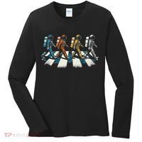 Retro Astronaut Outer Space Gifts Women Funny Space Women's Long Sleeve Shirt thumb 0