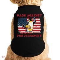 Rage Against Oligarchy Penguin Hands Off Fight Resist Doggie Tank thumb 0