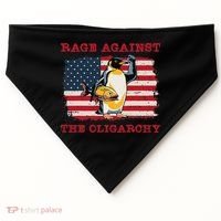 Rage Against Oligarchy Penguin Hands Off Fight Resist USA-Made Doggie Bandana thumb 0