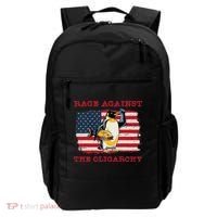Rage Against Oligarchy Penguin Hands Off Fight Resist Backpack thumb 0