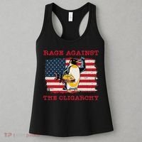 Rage Against Oligarchy Penguin Hands Off Fight Resist Women's Tank Top thumb 3