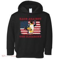 Rage Against Oligarchy Penguin Hands Off Fight Resist Toddler Hoodie thumb 0