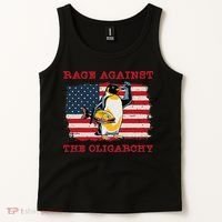 Rage Against Oligarchy Penguin Hands Off Fight Resist Tank Top thumb 2
