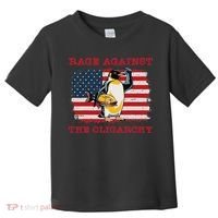 Rage Against Oligarchy Penguin Hands Off Fight Resist Toddler T-Shirt thumb 0