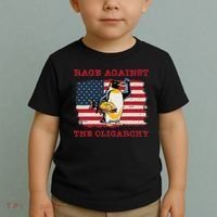 Rage Against Oligarchy Penguin Hands Off Fight Resist Toddler T-Shirt thumb 2