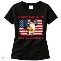 Rage Against Oligarchy Penguin Hands Off Fight Resist Women's T-Shirt thumb 0
