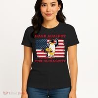 Rage Against Oligarchy Penguin Hands Off Fight Resist Women's T-Shirt thumb 4