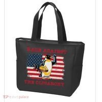 Rage Against Oligarchy Penguin Hands Off Fight Resist Tote Bag thumb 3