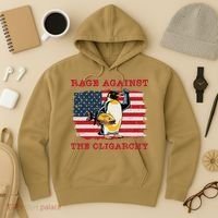 Rage Against Oligarchy Penguin Hands Off Fight Resist Hoodie thumb 3