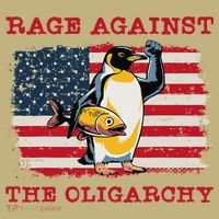 Rage Against Oligarchy Penguin Hands Off Fight Resist Button thumb 1