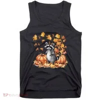 Raccoon And Pumpkin Spice Lovers Tank Top thumb 0