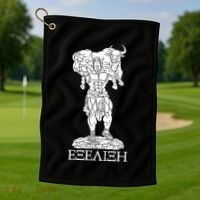 Raskol Apparel Progressive Overload Purple On White Golf Towel thumb 1