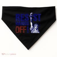 Resist And Protest Hands Off Statue Of Liberty USA-Made Doggie Bandana thumb 0