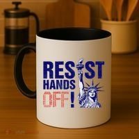 Resist And Protest Hands Off Statue Of Liberty Coffee Mug thumb 4