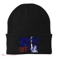 Resist And Protest Hands Off Statue Of Liberty Beanie thumb 0