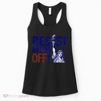 Resist And Protest Hands Off Statue Of Liberty Women's Tank Top thumb 0