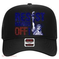 Resist And Protest Hands Off Statue Of Liberty Hat thumb 0