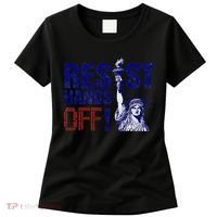 Resist And Protest Hands Off Statue Of Liberty Women's T-Shirt thumb 0