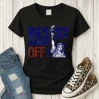 Resist And Protest Hands Off Statue Of Liberty Women's T-Shirt thumb 3