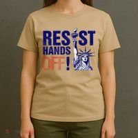 Resist And Protest Hands Off Statue Of Liberty T-Shirt thumb 4