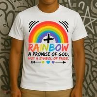 Rainbow A Promise Of God Not A Symbol Of Pride Promise Of God T-Shirt thumb 3