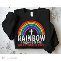 Rainbow A Promise Of God Not A Symbol Of Pride Sweatshirt thumb 2