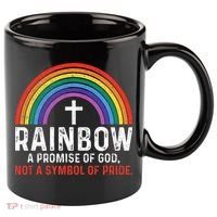 Rainbow A Promise Of God Not A Symbol Of Pride 11oz C Handle Ceramic Mug thumb 0
