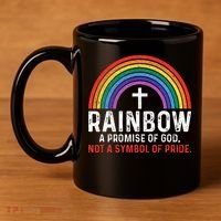 Rainbow A Promise Of God Not A Symbol Of Pride 11oz C Handle Ceramic Mug thumb 4