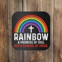 Rainbow A Promise Of God Not A Symbol Of Pride Coaster thumb 0