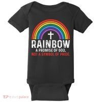 Rainbow A Promise Of God Not A Symbol Of Pride Baby Bodysuit thumb 0