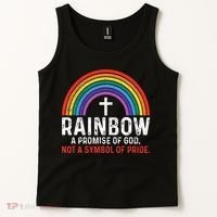 Rainbow A Promise Of God Not A Symbol Of Pride Tank Top thumb 2