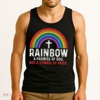 Rainbow A Promise Of God Not A Symbol Of Pride Tank Top thumb 3