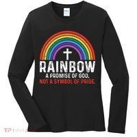 Rainbow A Promise Of God Not A Symbol Of Pride Women's Long Sleeve Shirt thumb 0