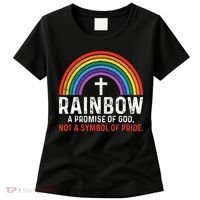 Rainbow A Promise Of God Not A Symbol Of Pride Women's T-Shirt thumb 0