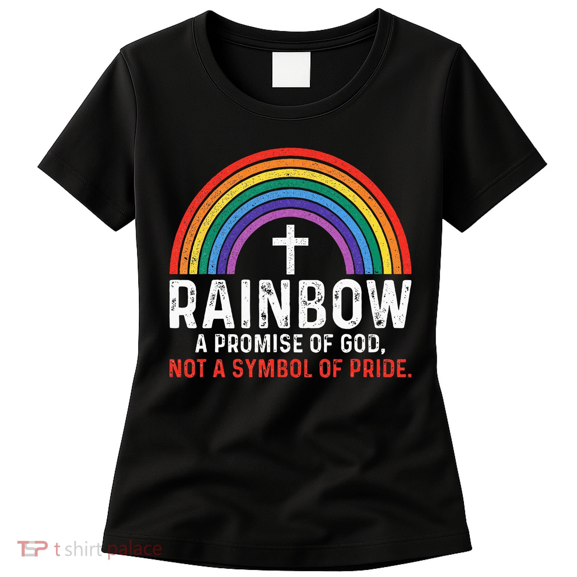 Rainbow A Promise Of God Not A Symbol Of Pride Women's T-Shirt