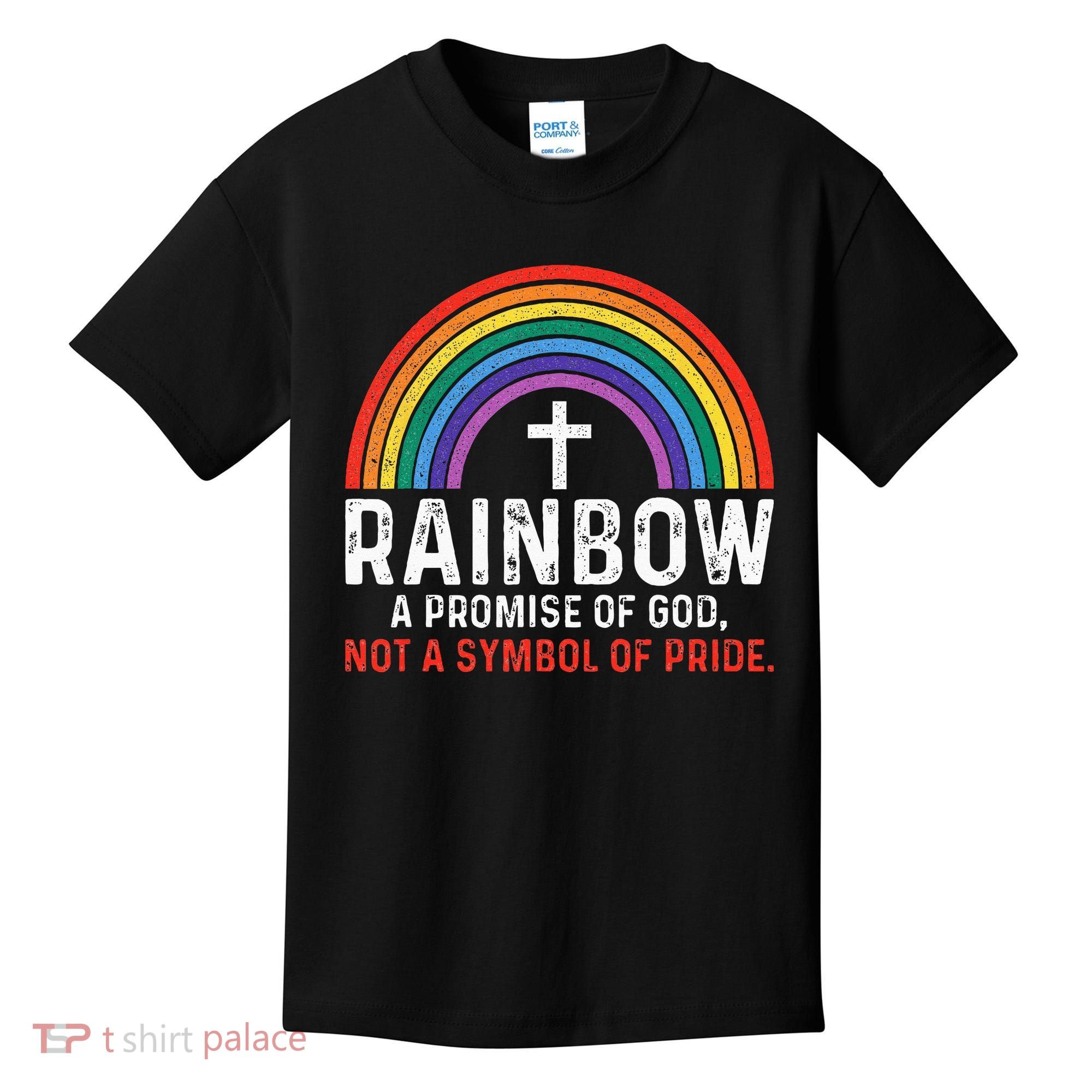 Rainbow A Promise Of God Not A Symbol Of Pride Kids T-Shirt