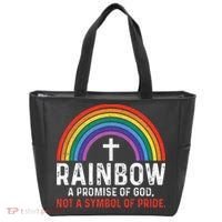 Rainbow A Promise Of God Not A Symbol Of Pride Tote Bag thumb 0