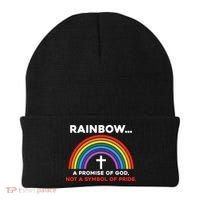 Rainbow A Promise Of God Not A Symbol Of Pride Beanie thumb 0