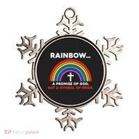 Rainbow A Promise Of God Not A Symbol Of Pride Ornament thumb 0