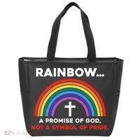 Rainbow A Promise Of God Not A Symbol Of Pride Tote Bag thumb 0