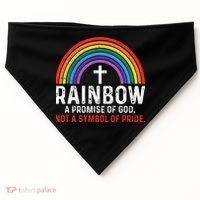 Rainbow A Promise Of God Not A Symbol Of Pride USA-Made Doggie Bandana thumb 0