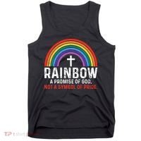 Rainbow A Promise Of God Not A Symbol Of Pride Tank Top thumb 0